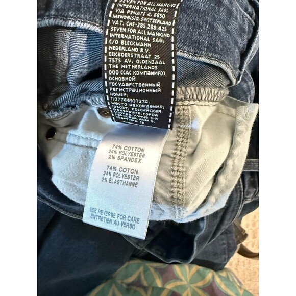 7 Seven For‎ All Mankind Jeans Denim Womens Size 32 Straight Leg Made In The USA - Picture 7 of 10